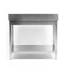 Tavolo Inox 1600x600 mm Alzatina e Ripiano Basso