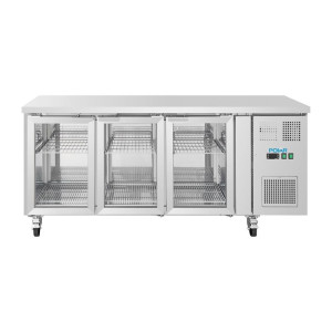 Tavolo Refrigerato Positivo a 3 Porte Vetrate - 465 L - Polar