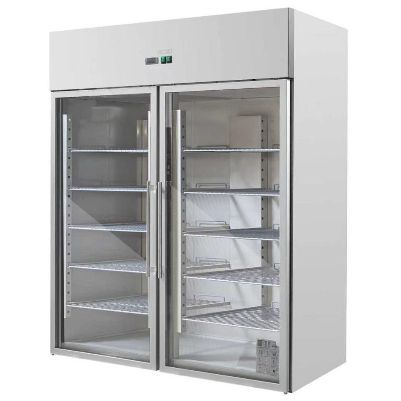 Armoire Réfrigérée Positive 2 Portes Vitrées GN2/1 - 1400 L