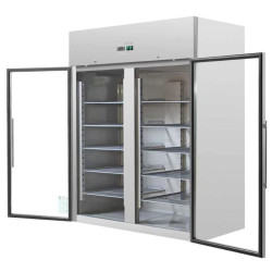 Armoire Réfrigérée Positive 2 Portes Vitrées GN2/1 - 1400 L