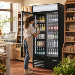 Vetrina per Bevande 736 L 2 Porte in Vetro 2-8 °C R290