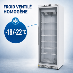 Armadio Congelatore 400 L Vetrato Freddo Ventilato -18/-22°C