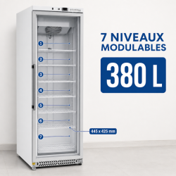 Armadio Congelatore 400 L Vetrato Freddo Ventilato -18/-22°C