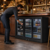 Retrobar Refrigerato 320 L 3 Porte Vetrate Scorrevoli