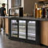Retrobar Refrigerato 320 L 3 Porte Vetrate Scorrevoli