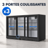 Retrobar Refrigerato 320 L 3 Porte Vetrate Scorrevoli