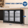 Retrobar Refrigerato 320 L 3 Porte Vetrate Scorrevoli