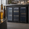 Retrobar Refrigerato 328 L 3 Porte in Vetro Nero