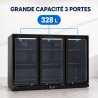 Retrobar Refrigerato 328 L 3 Porte in Vetro Nero
