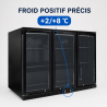 Retrobar Refrigerato 328 L 3 Porte in Vetro Nero