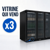 Retrobar Refrigerato 328 L 3 Porte in Vetro Nero