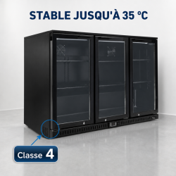 Retrobar Refrigerato 328 L 3 Porte in Vetro Nero
