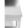 Tavolo Inox 1400x700 mm Alzatina e Ripiano Basso