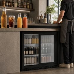 Retrobar Refrigerato 208 L - 2 Porte Scorrevoli