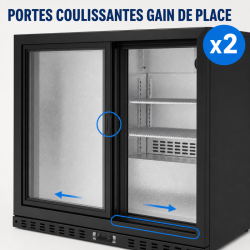 Retrobar Refrigerato 208 L - 2 Porte Scorrevoli