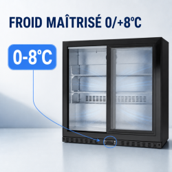 Retrobar Refrigerato 208 L - 2 Porte Scorrevoli