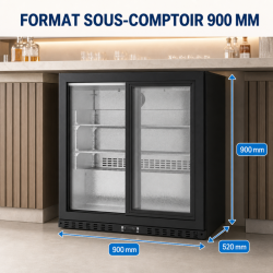 Retrobar Refrigerato 208 L - 2 Porte Scorrevoli