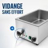 Bain-Marie Pro GN 1/1 20 L 1200 W Inox con Scarico