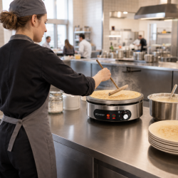 Crêpière Électrique Pro Ø 400 mm 3000 W — Piastra in Ghisa