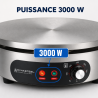Crêpière Électrique Pro Ø 400 mm 3000 W — Piastra in Ghisa