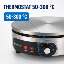 Crêpière Électrique Pro Ø 400 mm 3000 W — Piastra in Ghisa