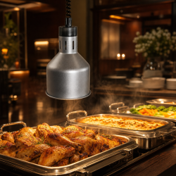 Lampe Chauffante Pro 250 W Ø 175 mm Aspect Inox