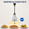 Lampe Chauffante Pro 250 W Ø 175 mm Aspect Inox