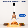 Lampada Riscaldante Pro 250 W Ø 175 mm Rame | Dynasteel