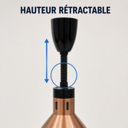 Lampe Chauffante Pro 250 W Ø 175 mm Cuivrée | Dynasteel
