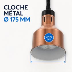 Lampe Chauffante Pro 250 W Ø 175 mm Cuivrée | Dynasteel