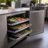 Coppia di guide scorrevoli 460 mm per tavolo refrigerato