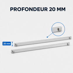 Coppia di guide scorrevoli 460 mm per tavolo refrigerato