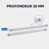 Coppia di guide scorrevoli 460 mm per tavolo refrigerato