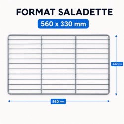 Griglia per Saladette 560 x 330 mm — Ripiano Plastificato