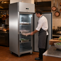 Armadio Refrigerato Inox Negativo GN2/1 - 650 L - Dynasteel