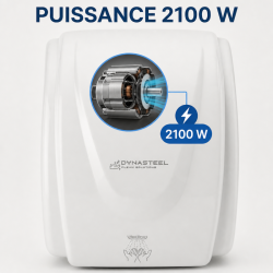 Asciugamani Professionale 2100 W ABS Bianco — Asciugatura 30 s