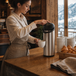 Thermos Coffee Maker with Pump 5 L Stainless Steel — Airpot Buffet