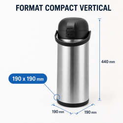 Caffettiera Termos a Pompa 5 L Inox — Airpot Buffet