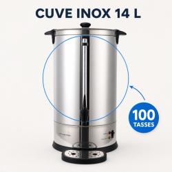 Percolatore Professionale 14 L 100 Tazze 1650 W Inox