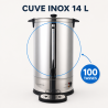 Percolatore Professionale 14 L 100 Tazze 1650 W Inox