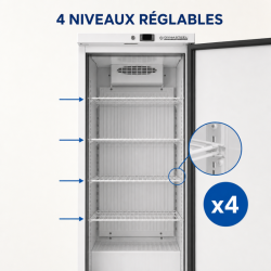 Armadio Refrigerato Positivo 380 L 0/+8°C Porta Piena