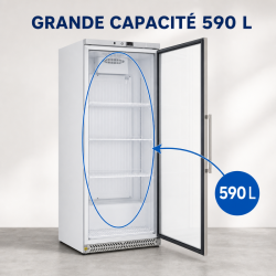 Armadio Refrigerato Positivo 590 L Vetrato 0/+8°C
