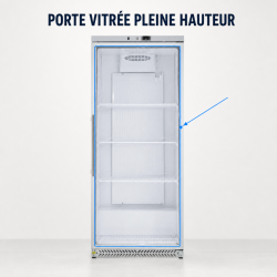 Armadio Refrigerato Positivo 590 L Vetrato 0/+8°C
