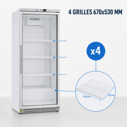 Armadio Refrigerato Positivo 590 L Vetrato 0/+8°C