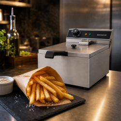 Friggitrice Professionale 10 L 3000 W Inox — Termostato