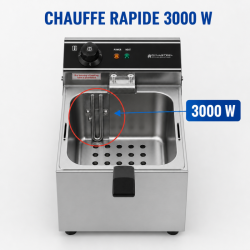 Friggitrice Professionale 10 L 3000 W Inox — Termostato