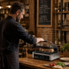 Grill Panini Pro 2200 W Rigato 340x220 mm Inox