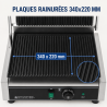 Grill Panini Pro 2200 W Rigato 340x220 mm Inox