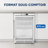 Mini Armadio Refrigerato Vetrato 170 L 0/+8 °C - Dynasteel