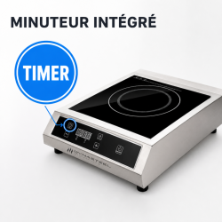 Piastra a Induzione Pro 3500 W 8 Livelli Timer | Dynasteel